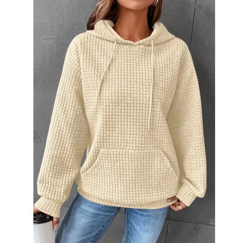 Women's Style Round Neck Hooded Long Sleeve Tops