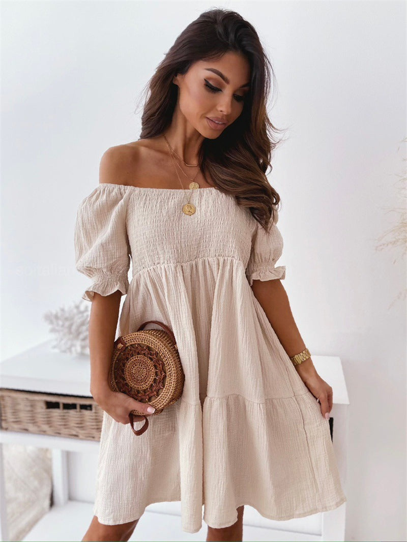 Women's Summer Backless Off-shoulder Long Dress Dresses