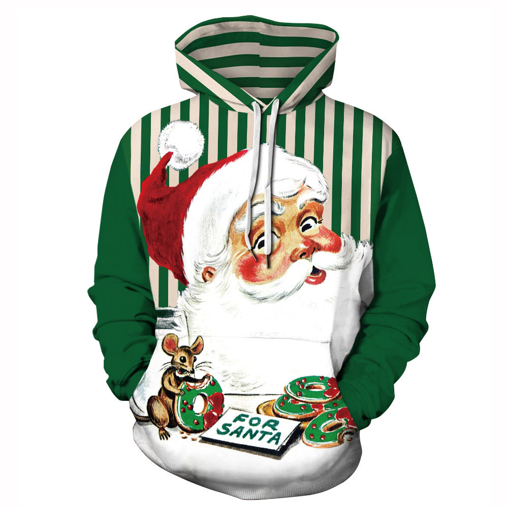 Women's & Men's & Autumn Digital Printed Christmas And Loose Couple Sweaters