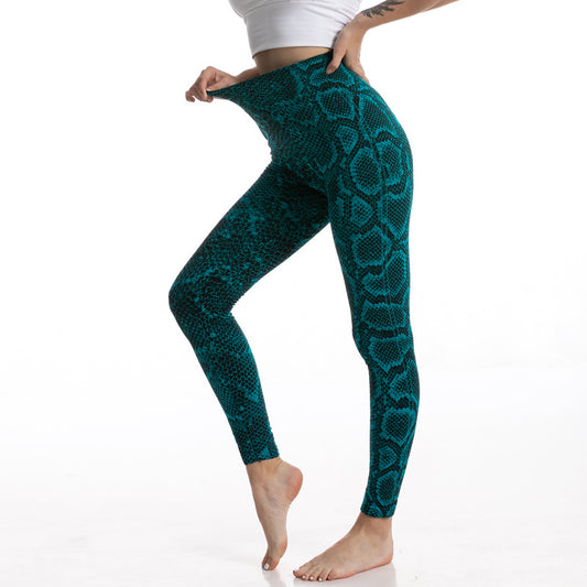 Jacquard High Elastic Cropped Comfortable Breathable Leggings