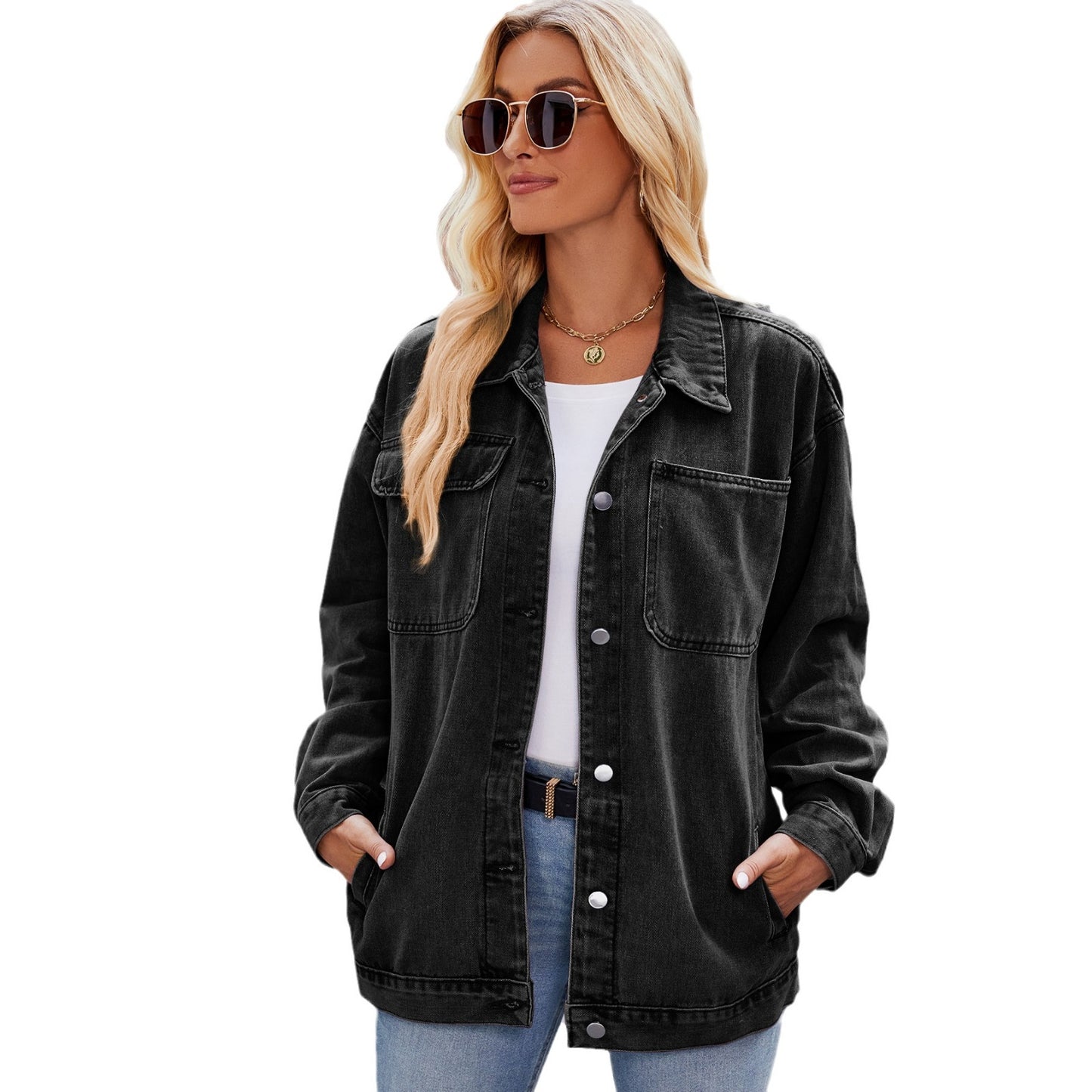 Women's Durable Classic Retro Washed Denim Jackets