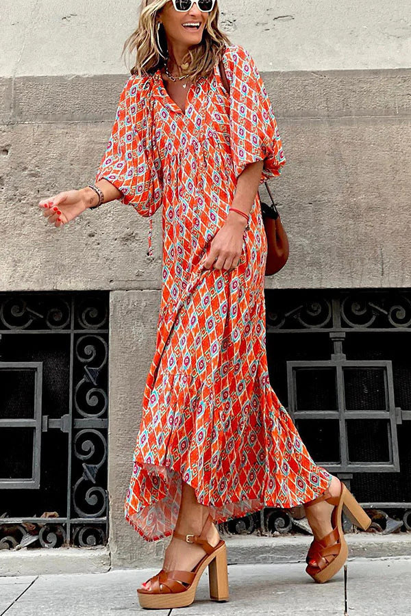 Women's Summer Digital Printed Long Bohemian For Dresses