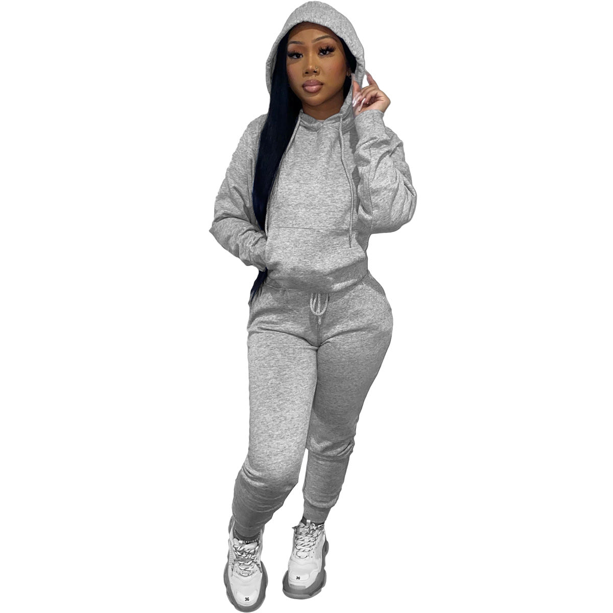 Women's Hoody Two-piece Casual Sports Hoodie Suits