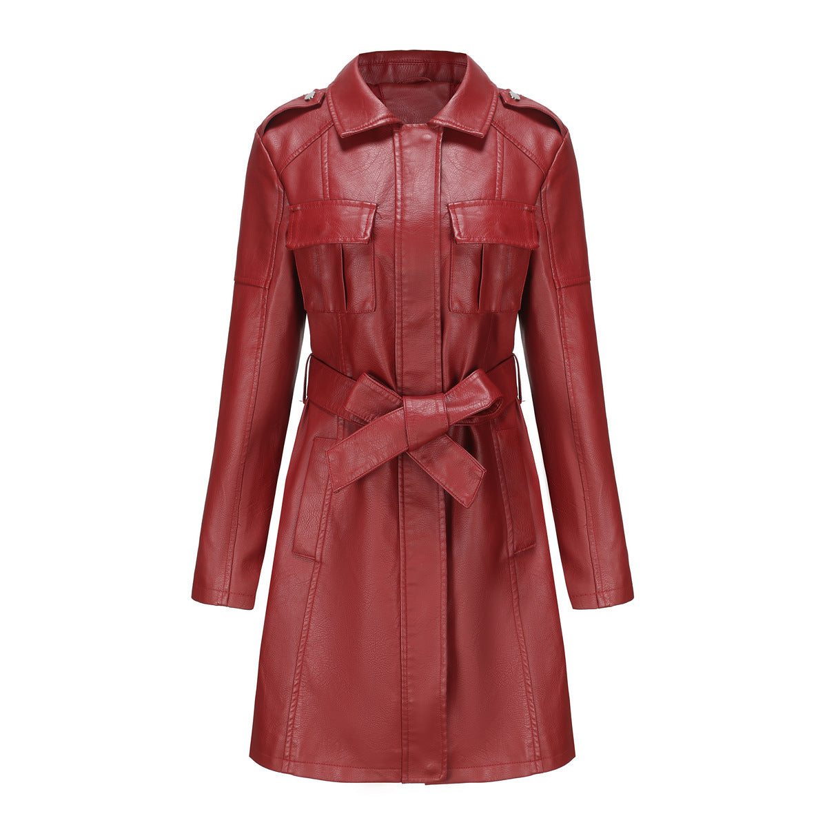 Women's Including Belt Long Sleeve Wind Fashion Jackets