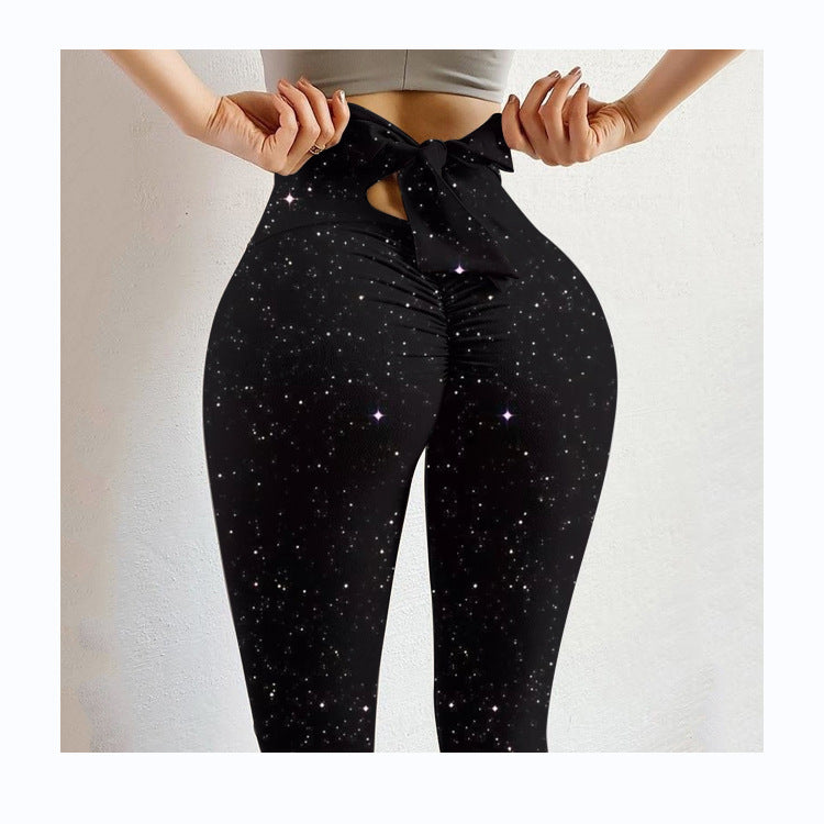 Women's Hip Lifting Crimp Slim High Waist Leggings