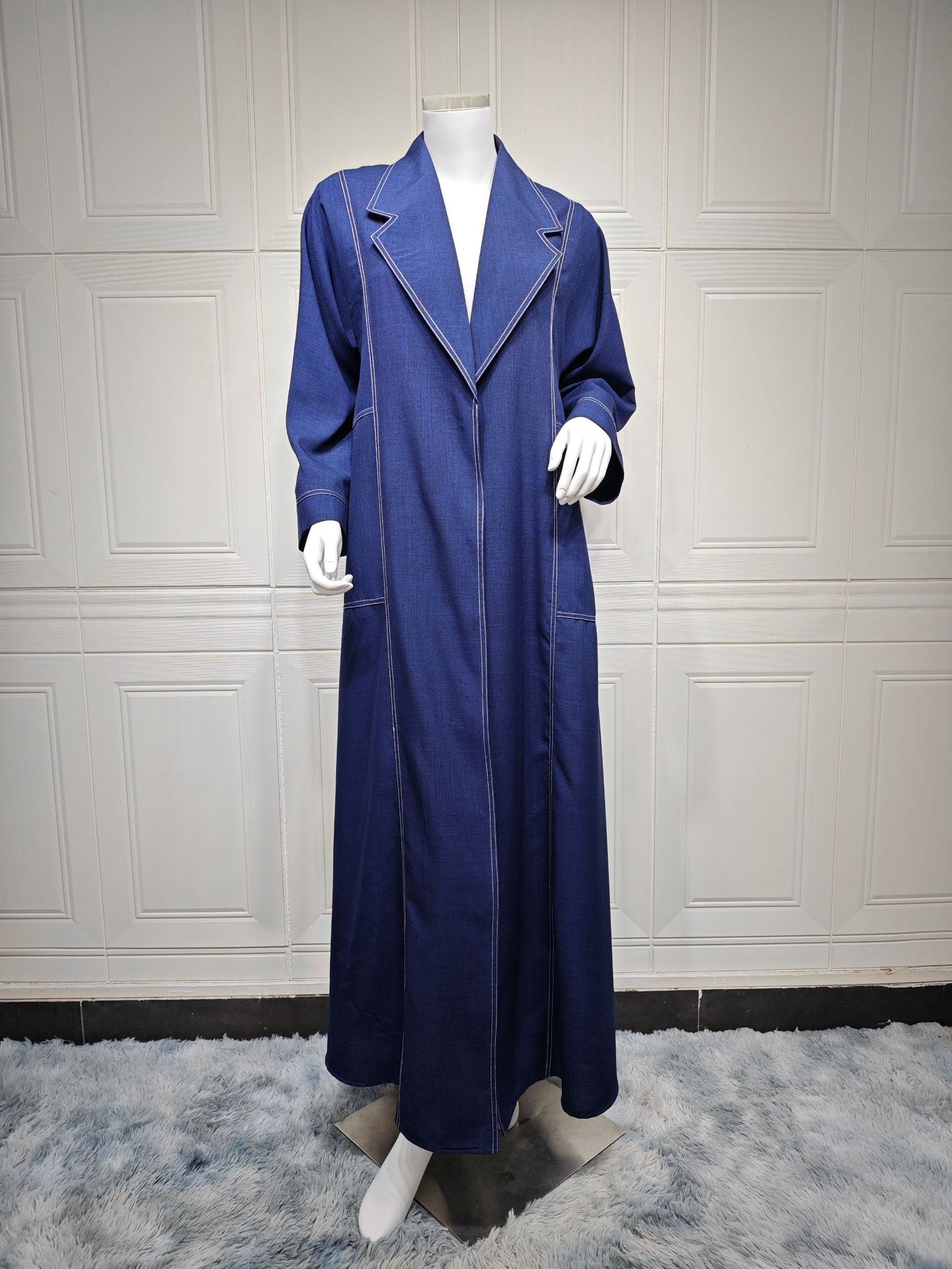 Muslim Fashion Dress Imitation Denim Robe Clothing