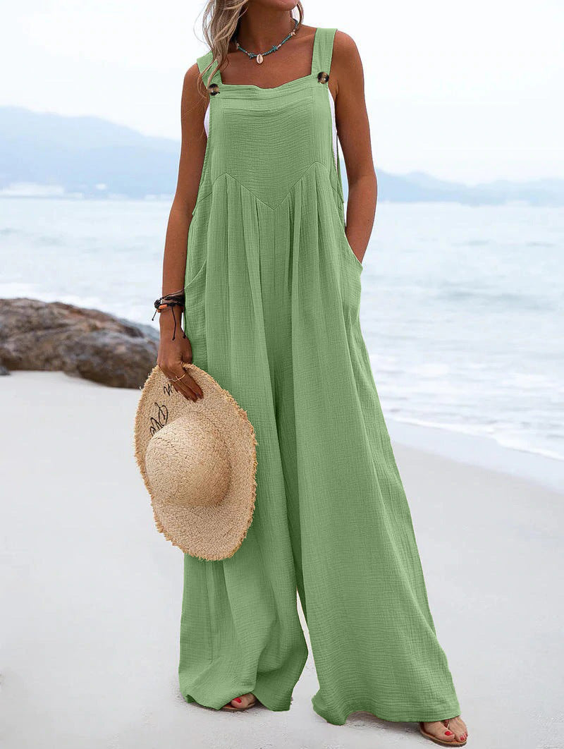 Women's Style Fashion Solid Color Wide Leg Jumpsuits