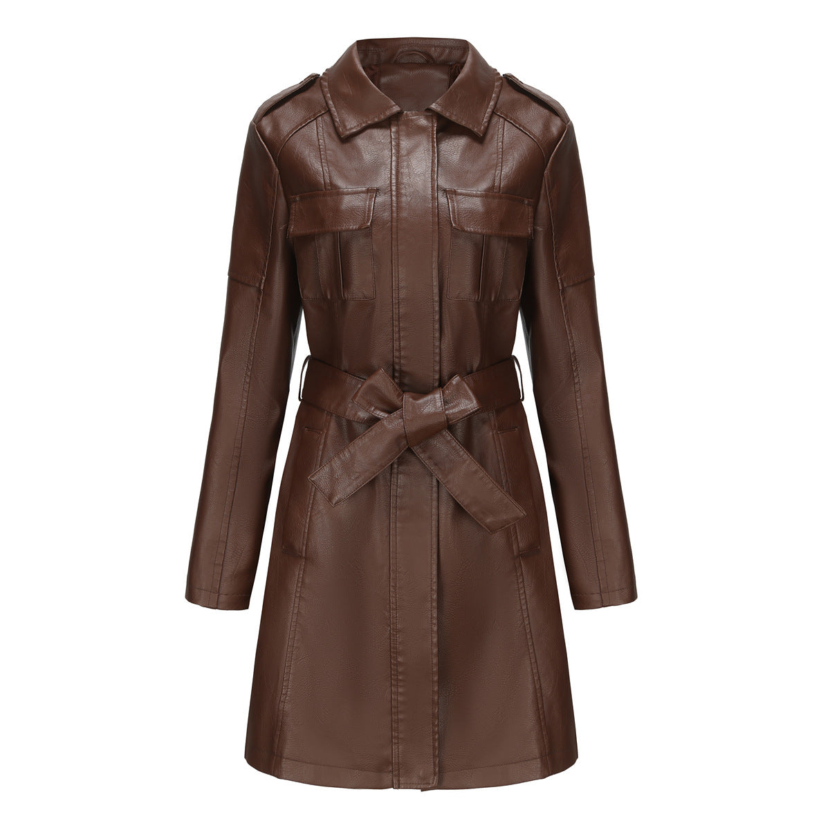 Women's Including Belt Long Sleeve Wind Fashion Jackets