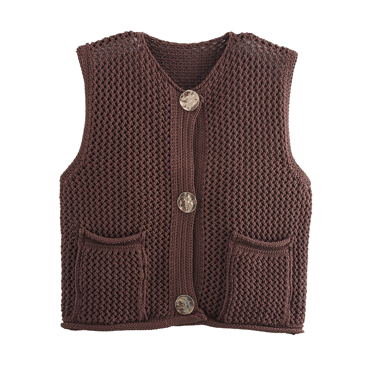 Women's Street Fashion Casual Thick Needle Vests