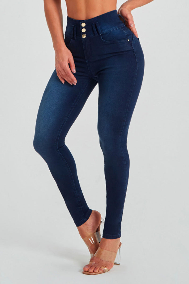 Women's High Waist Tight Stretch Hip Jeans