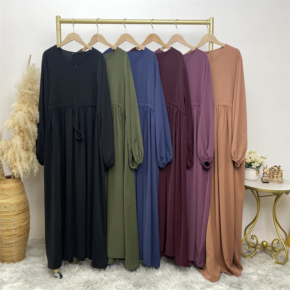 Color Elastic Sleeves Front Zipper Elegant Clothing