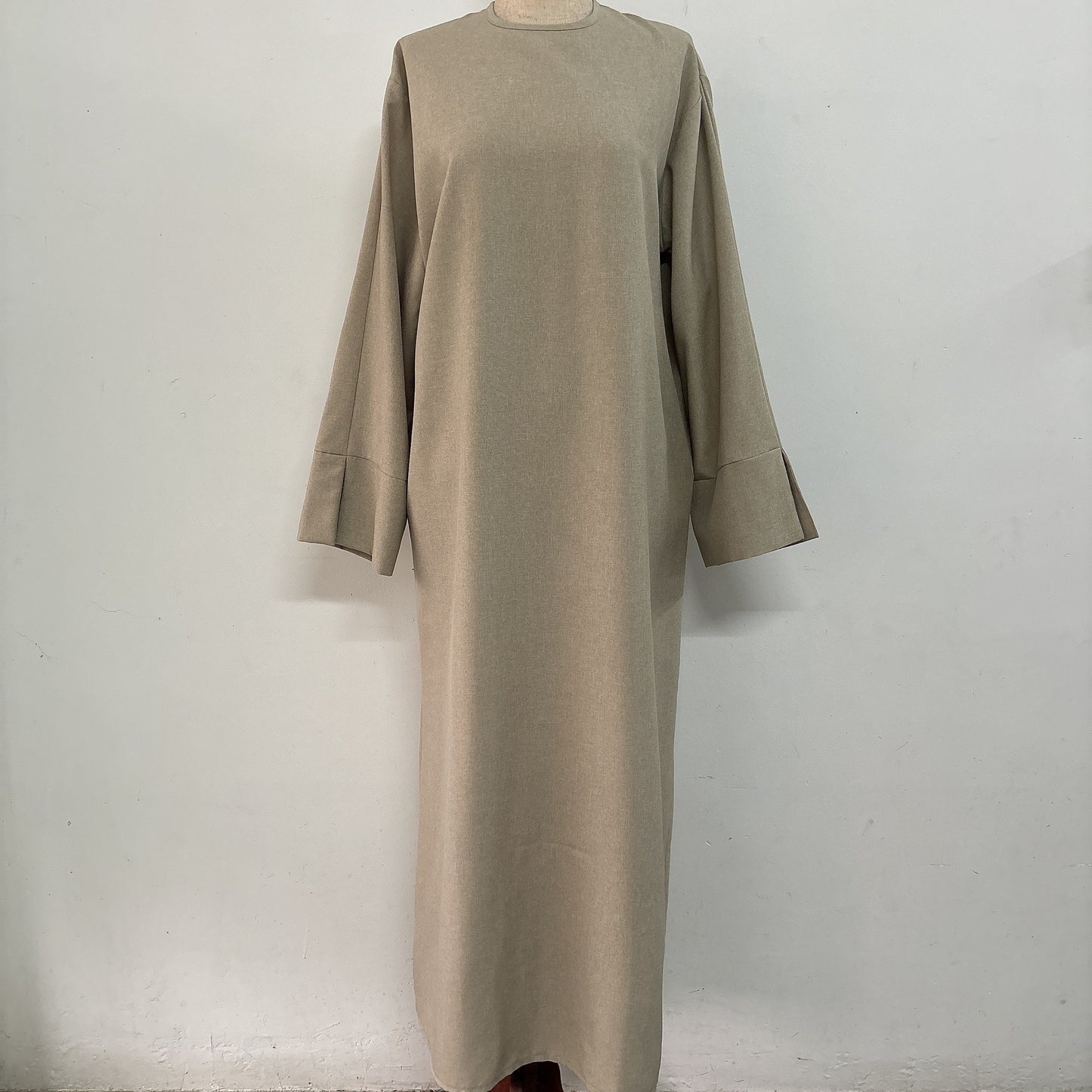 Crew Neck Casual Malay Dress Split Clothing