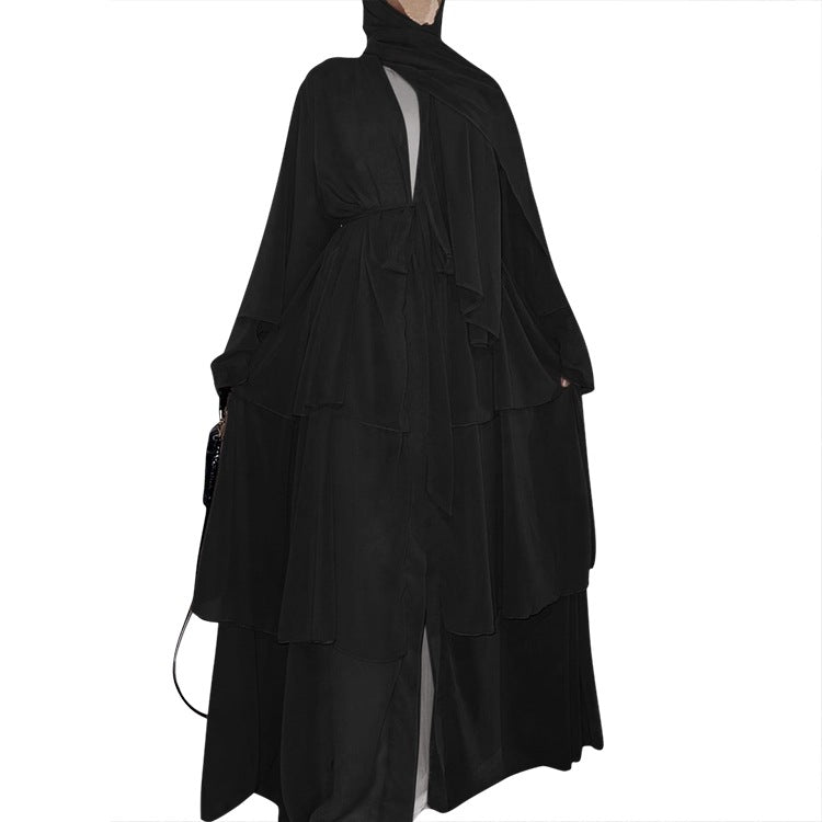 Fashion Stitching Chiffon Elegant Dress Robe Clothing