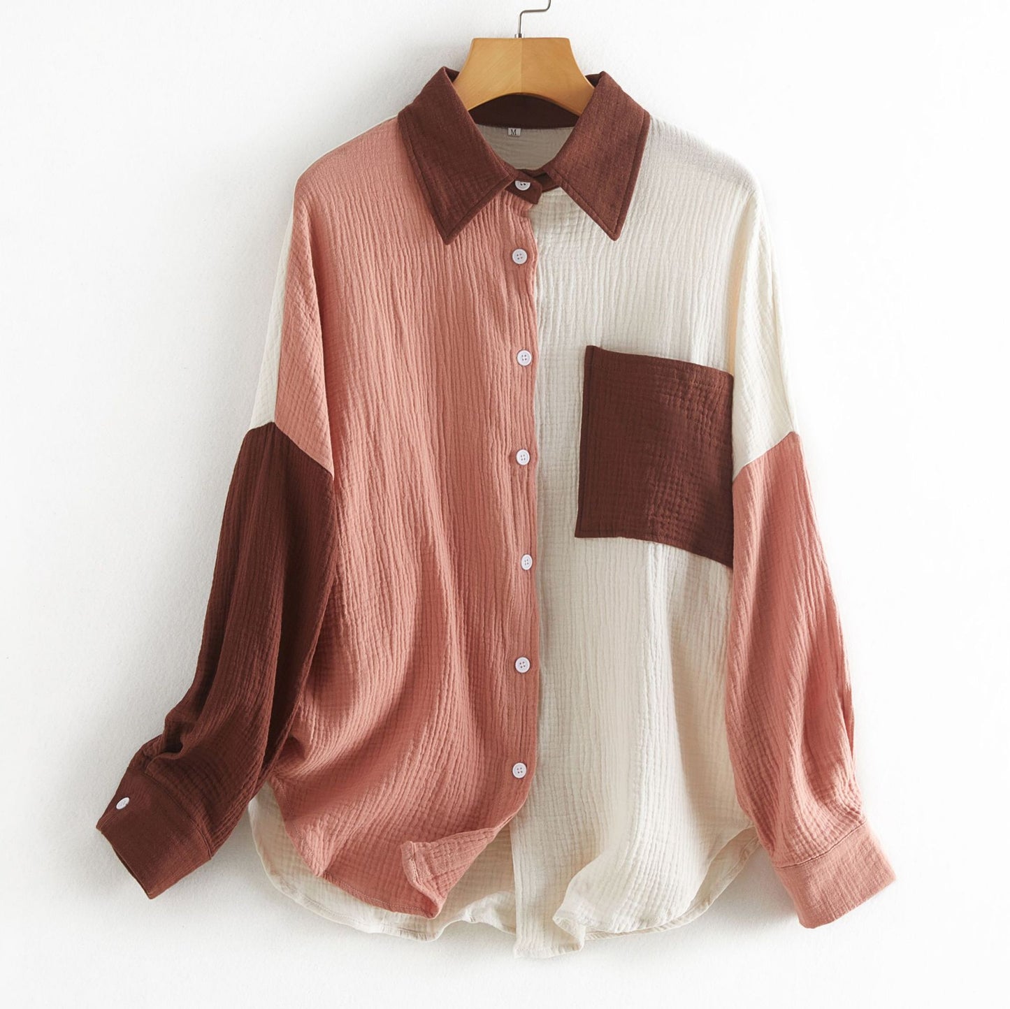 Women's Casual Collar Long Sleeve Button-down Shirt Blouses