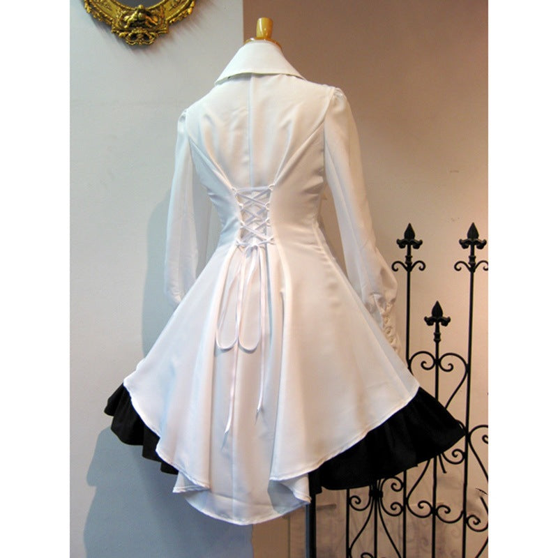 Shirt Dress Bow Tie Waist Asymmetric Solid Dresses