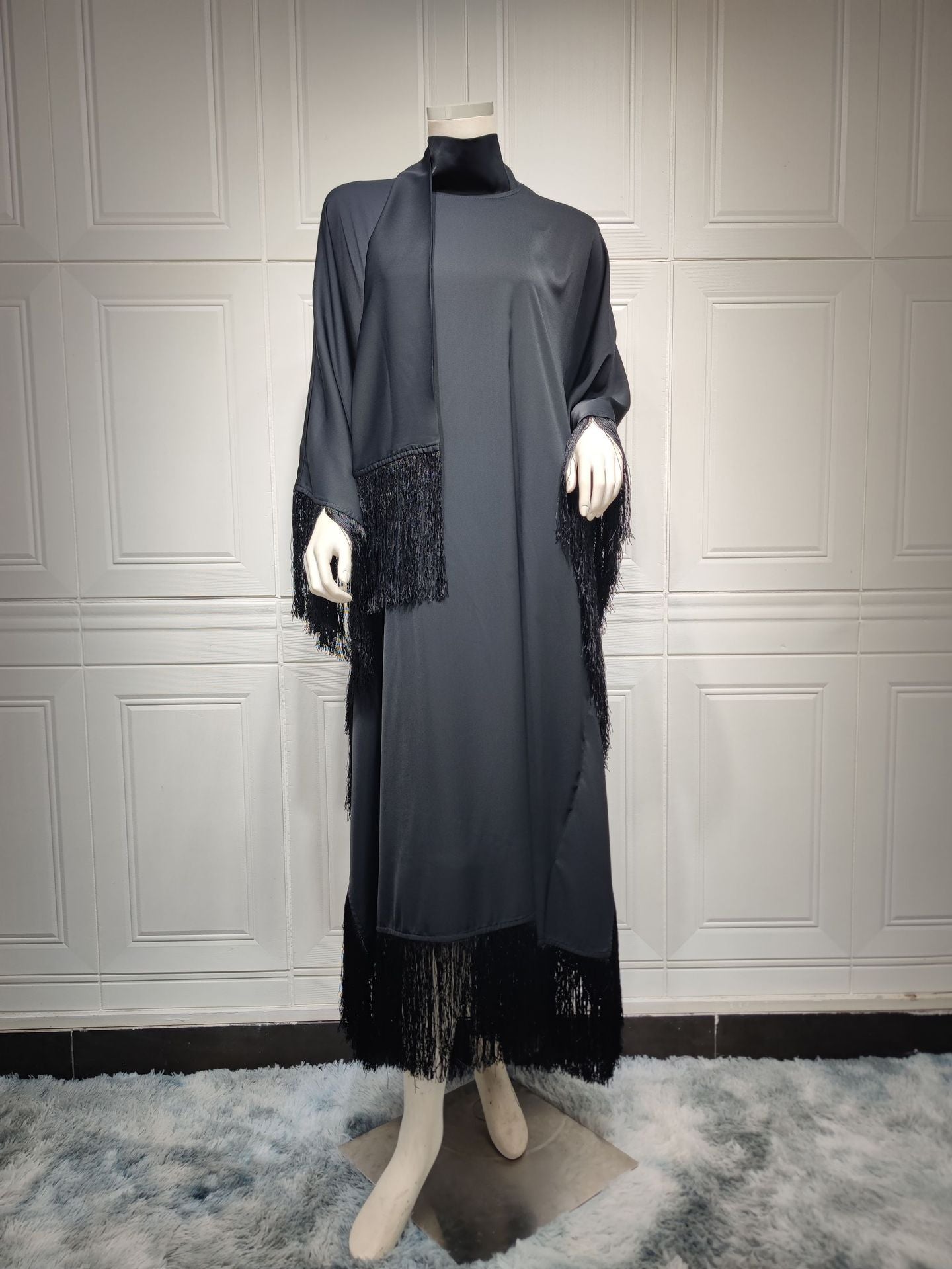 Women's Muslim Batwing Sleeve Tassel High Fashion Clothing