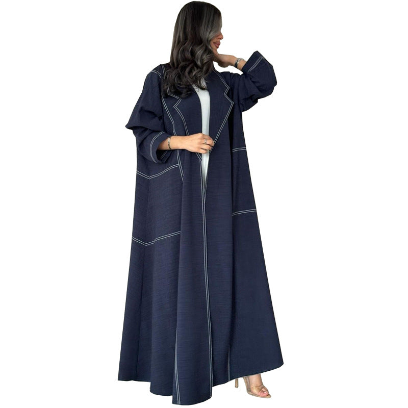 Muslim Fashion Dress Imitation Denim Robe Clothing