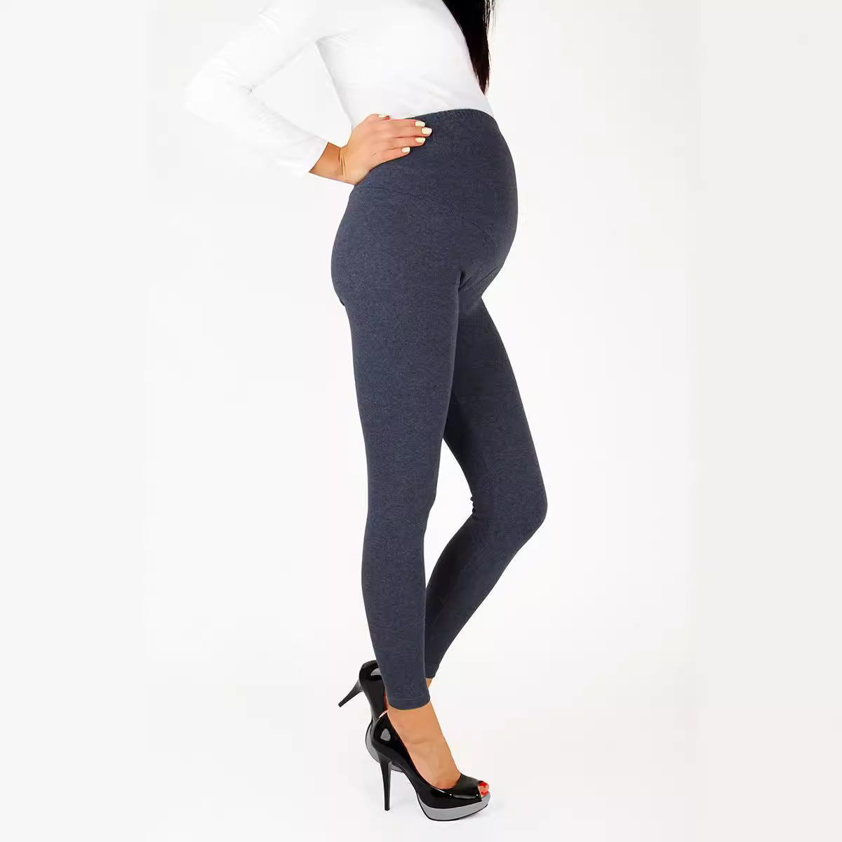 Women's Autumn Buckle Adjustable Tight Pregnant Leggings