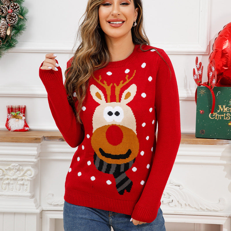 Fashion Women's Christmas Festival Round Neck Sweaters