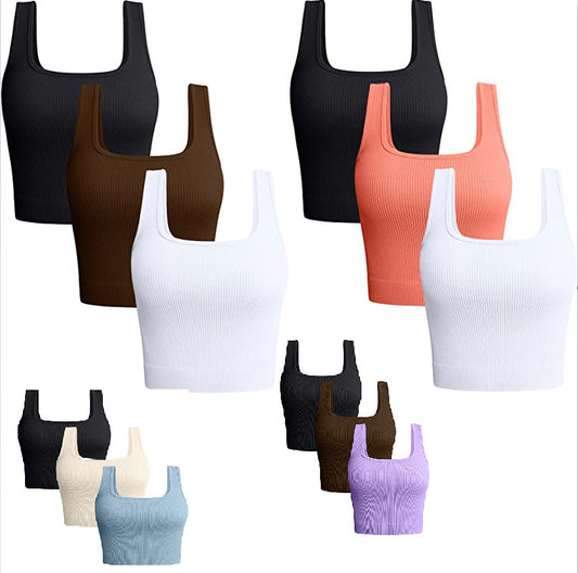 Women's Color Sexy Sports Running Fitness Yoga Tops