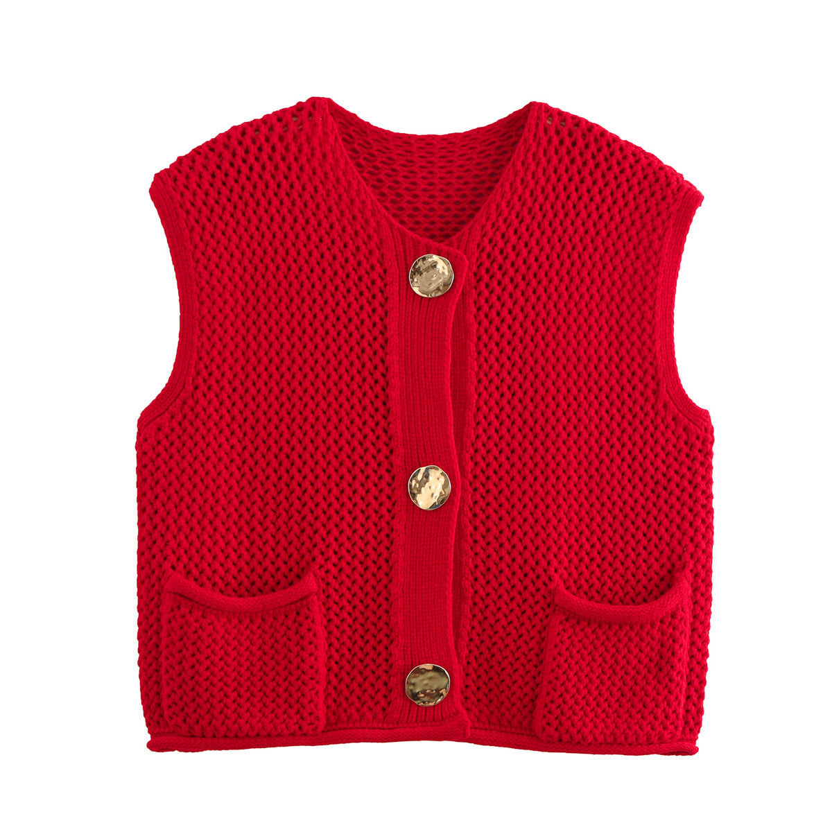 Women's Street Fashion Casual Thick Needle Vests