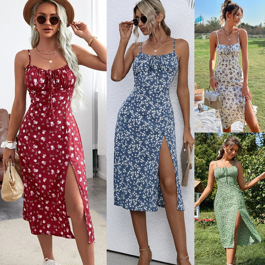 Women's Summer Floral Commuter Elegant Dress Dresses