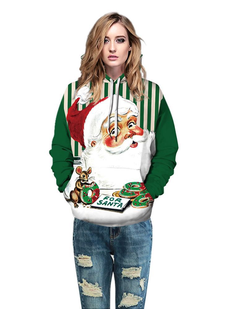 Women's & Men's & Autumn Digital Printed Christmas And Loose Couple Sweaters