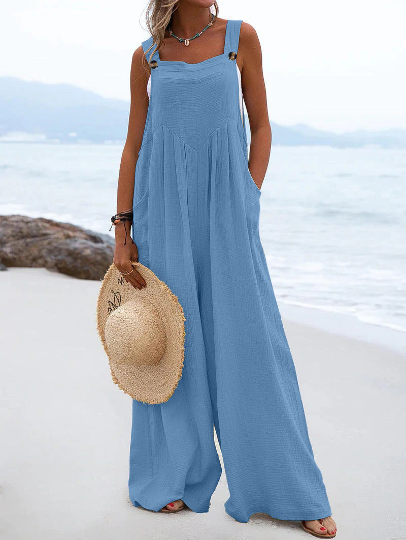 Women's Style Fashion Solid Color Wide Leg Jumpsuits