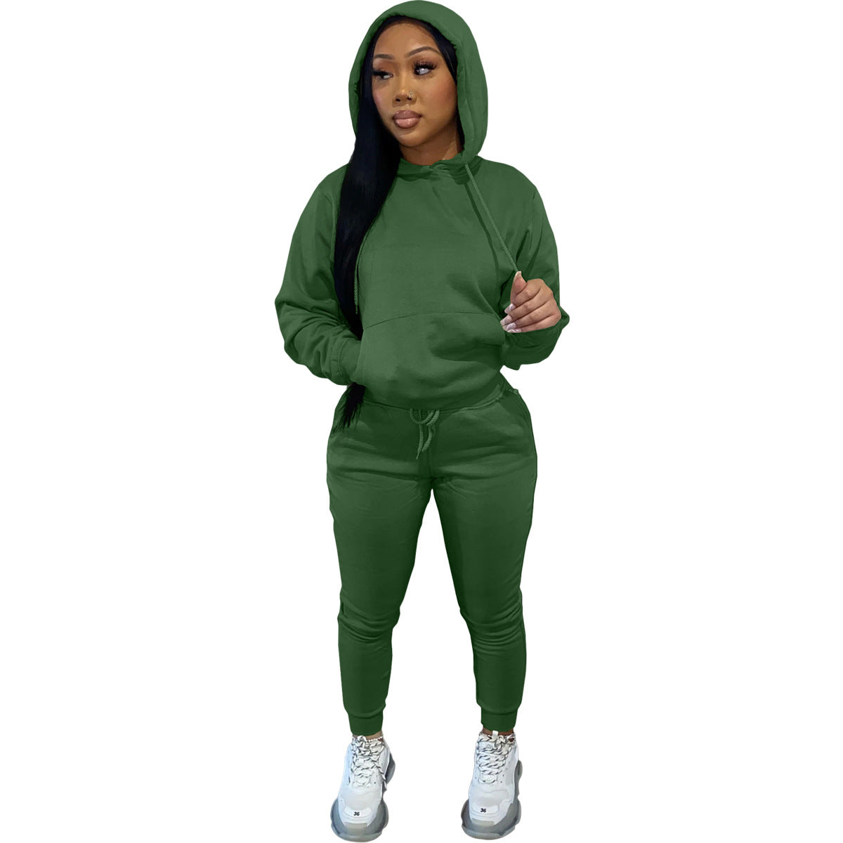 Women's Hoody Two-piece Casual Sports Hoodie Suits