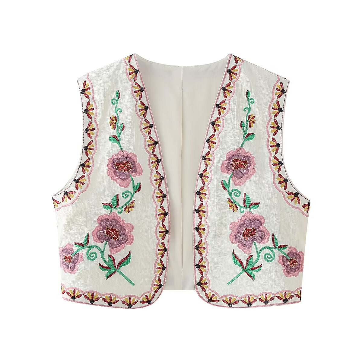 Women's Beautiful Spring Fashionable Embroidered For Vests