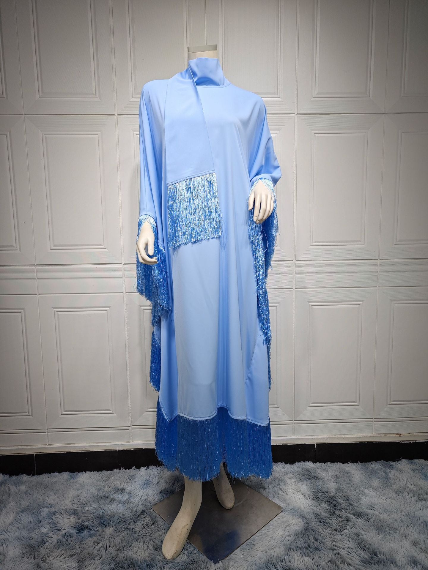 Women's Muslim Batwing Sleeve Tassel High Fashion Clothing