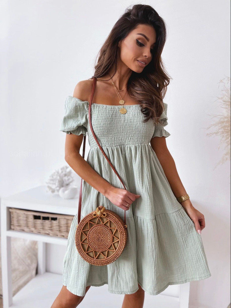 Women's Summer Backless Off-shoulder Long Dress Dresses