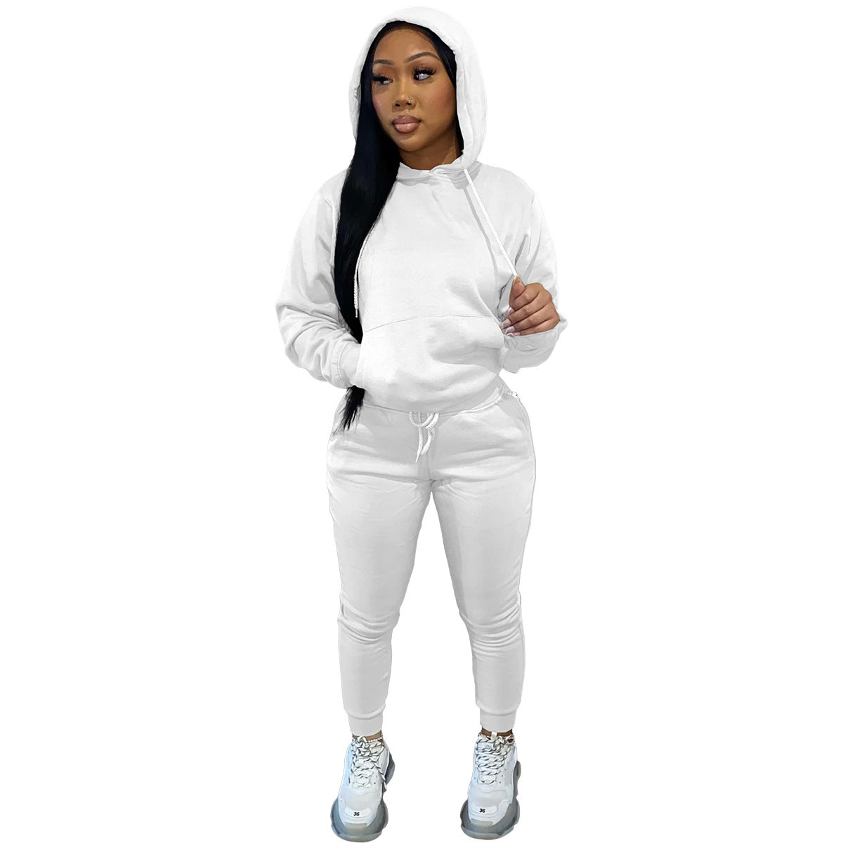 Women's Hoody Two-piece Casual Sports Hoodie Suits