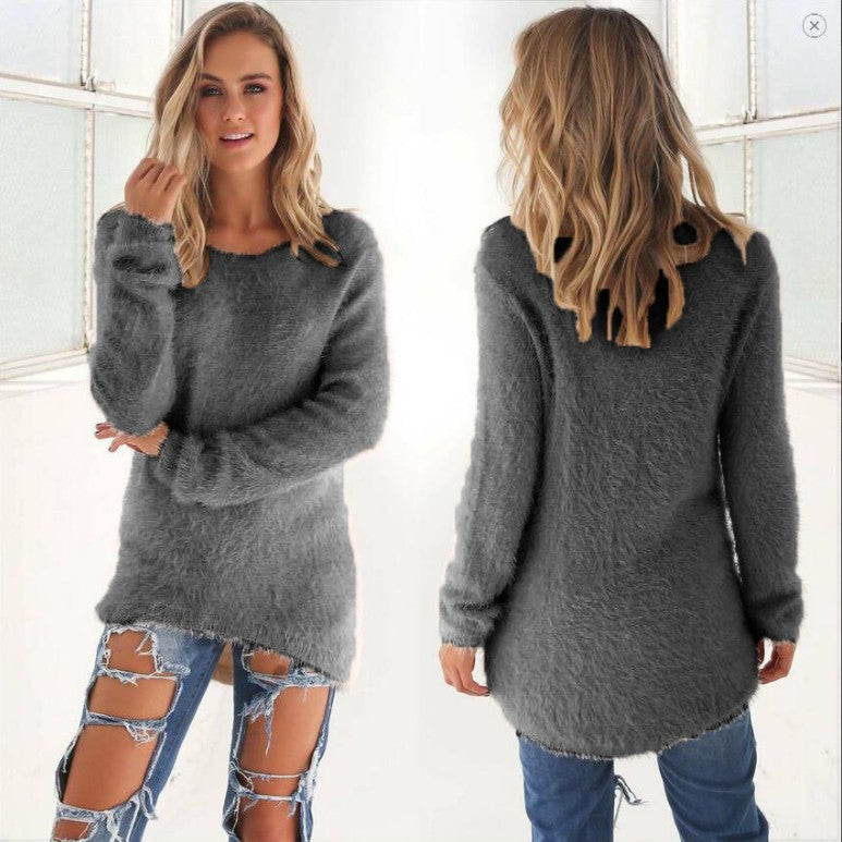 Women's Fashion Solid Color Long Sleeve Sweaters