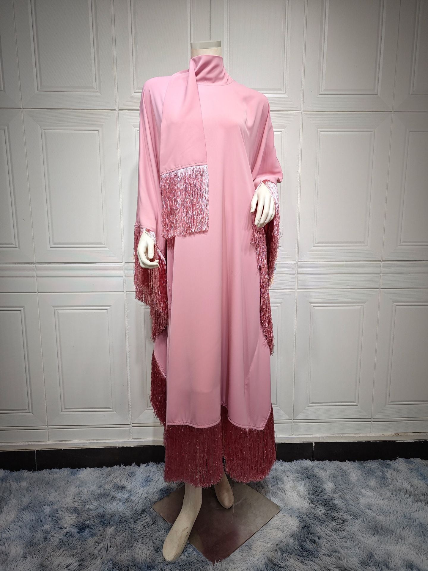 Women's Muslim Batwing Sleeve Tassel High Fashion Clothing