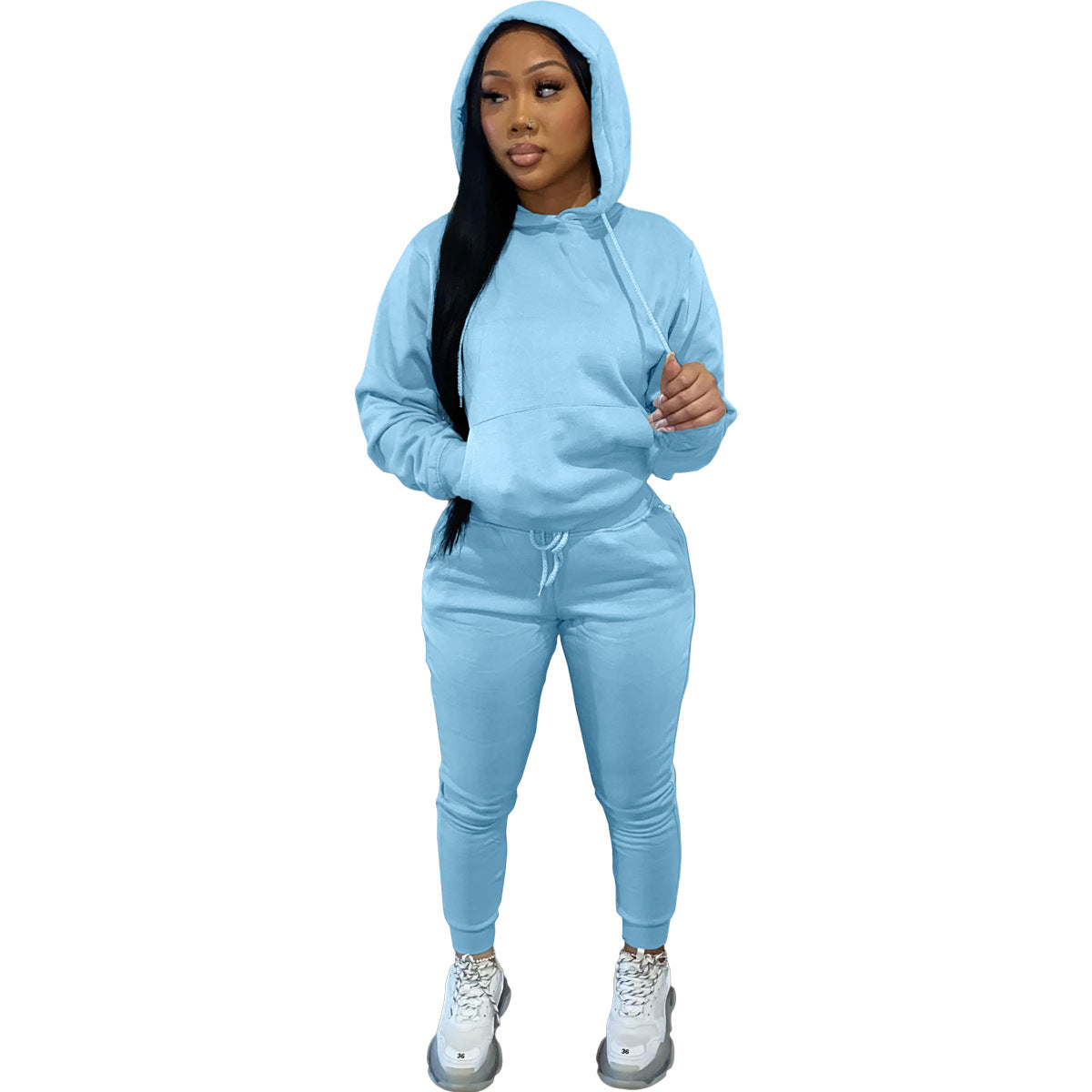 Women's Hoody Two-piece Casual Sports Hoodie Suits