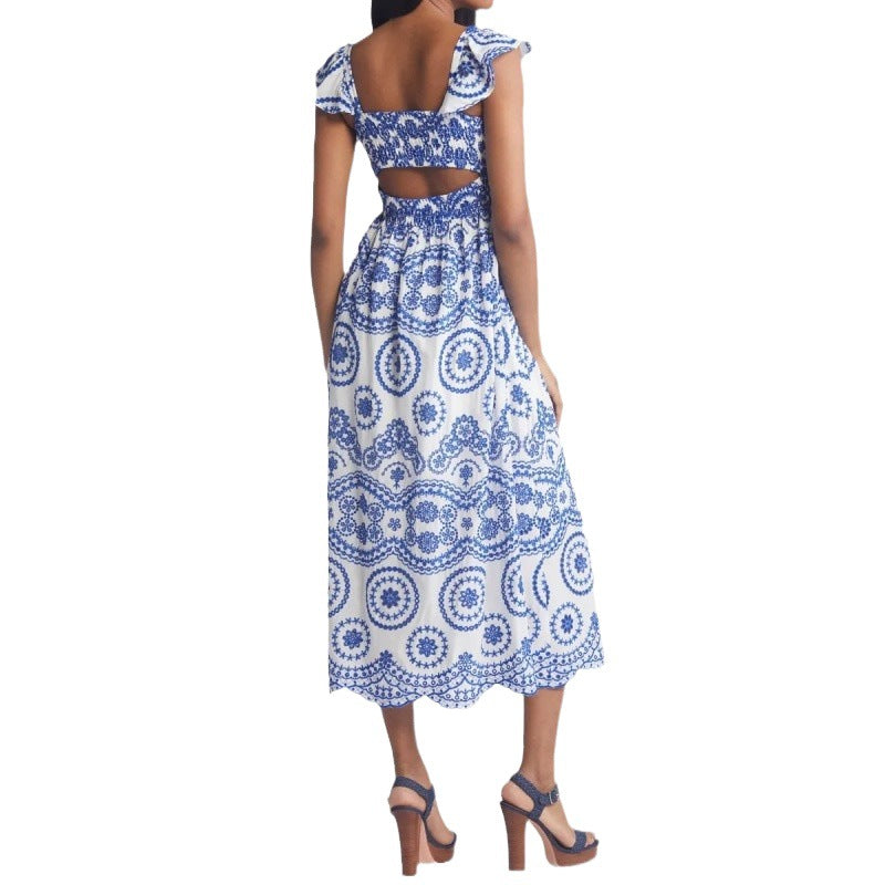 Women's Style Summer Dress Printing Unique French Dresses