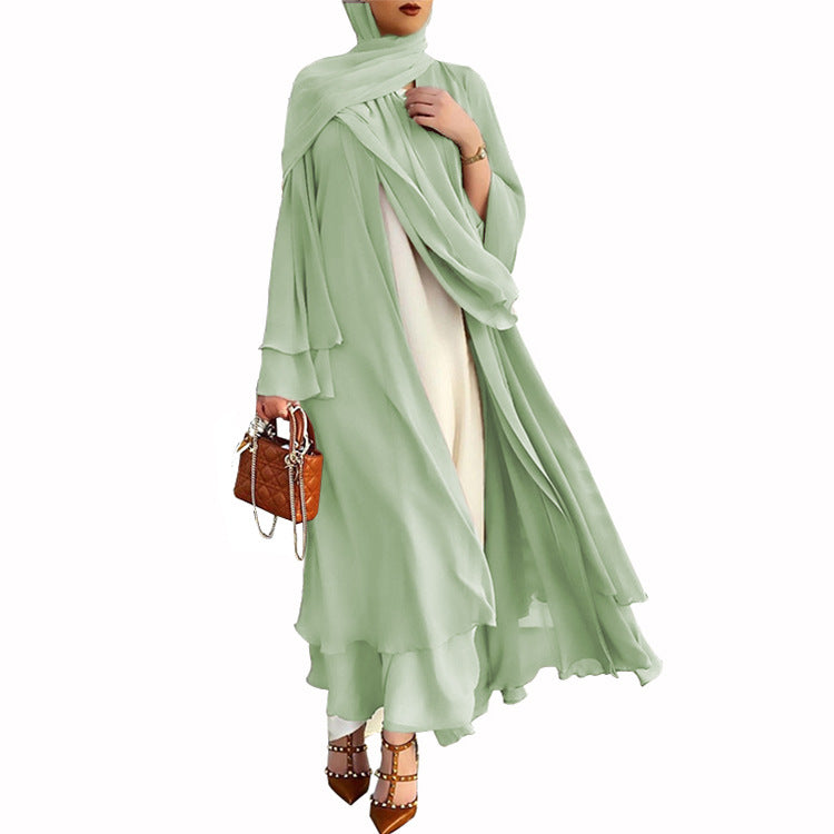 Chiffon Temperament Long Dress Solid Color Dresses