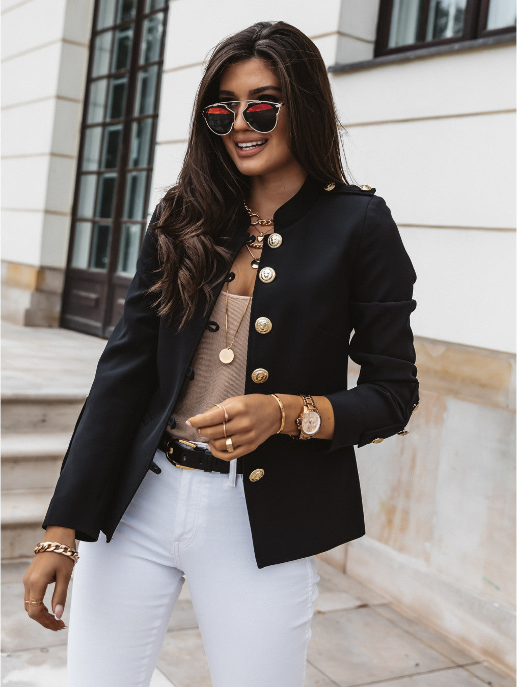 Pretty Long Sleeve Slim-fit Breasted Small Blazers