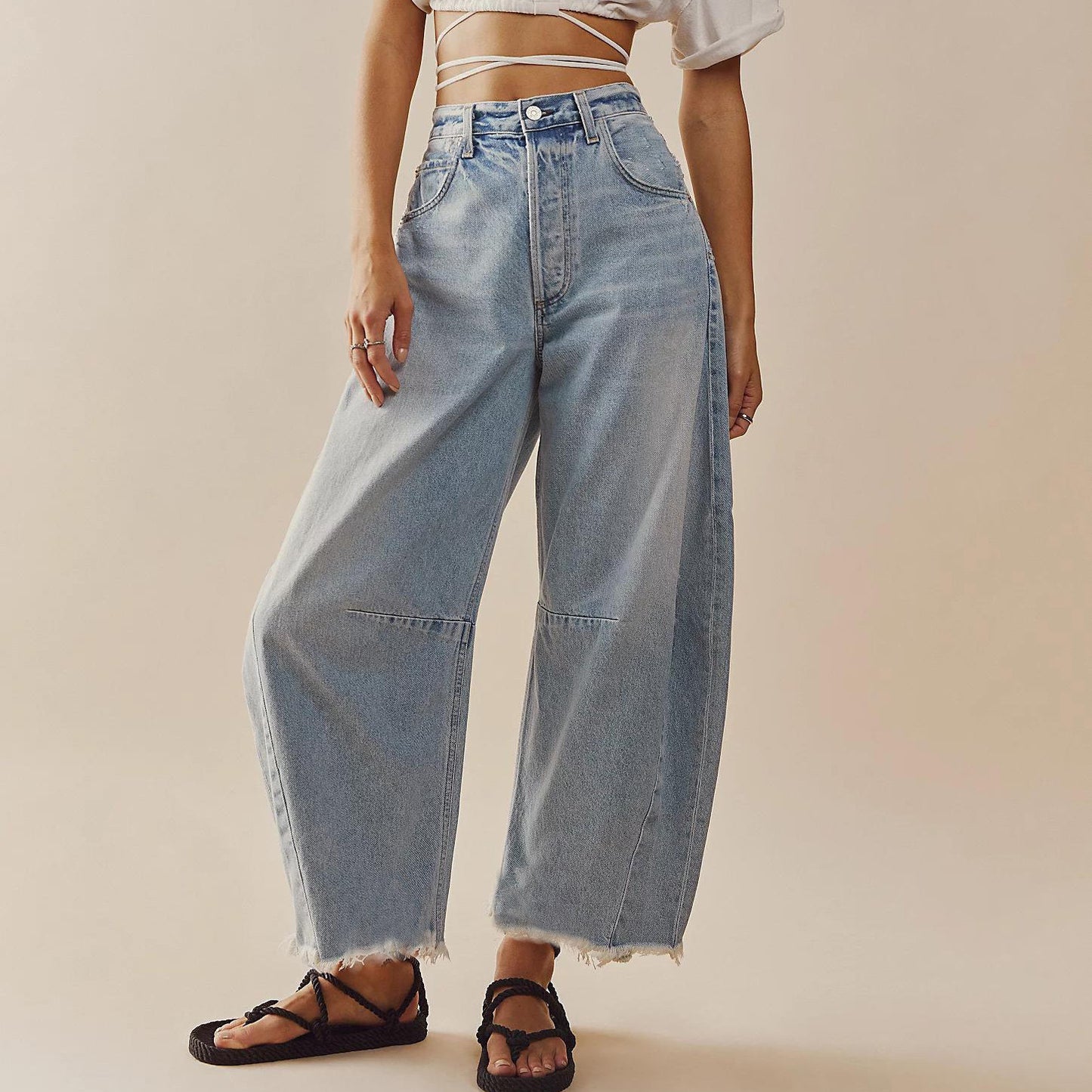 Women's Beautiful Straight Cropped Casual For Jeans