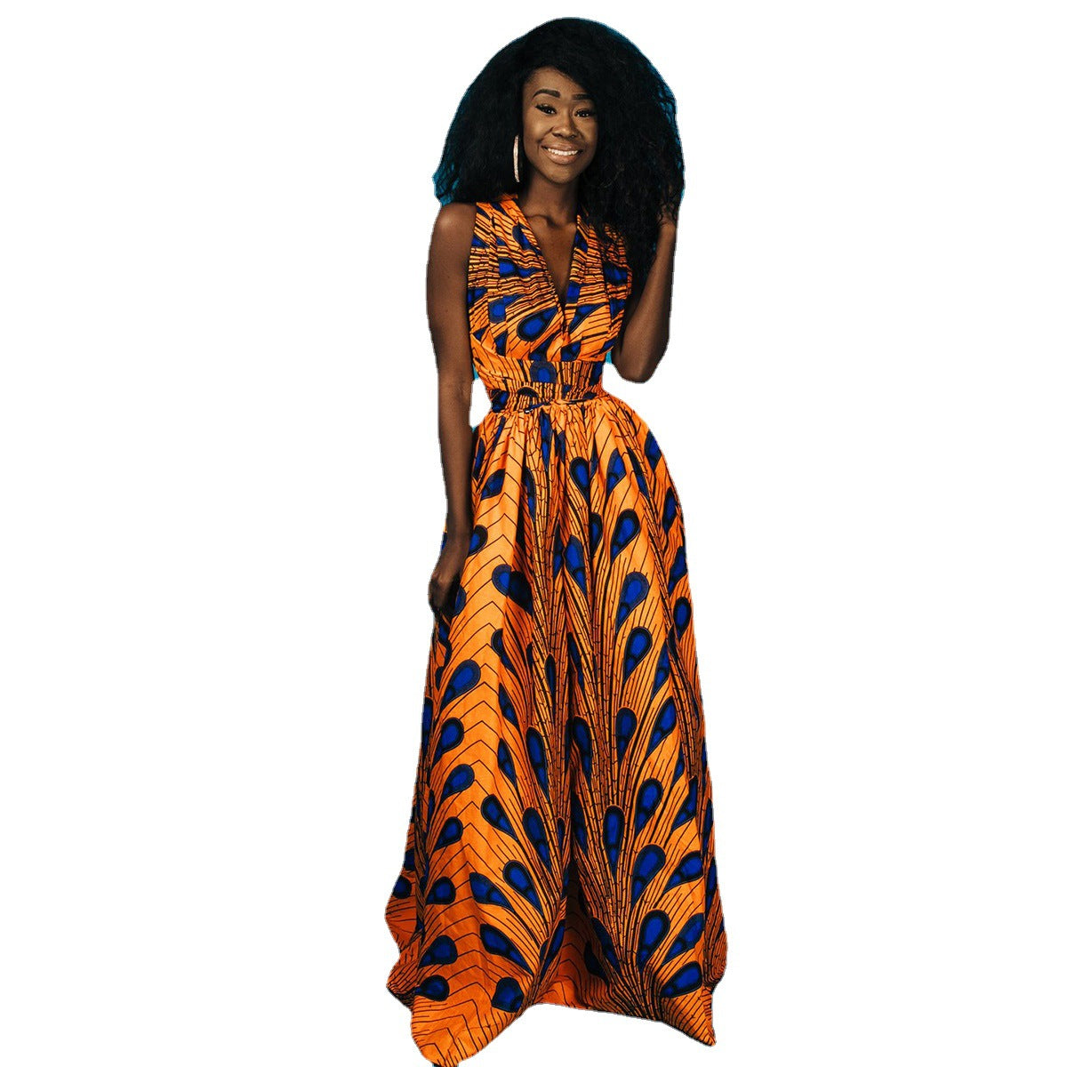 Women's African Wear Printed Multi-wear Sexy Lace-up Dresses