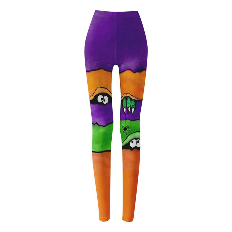 Women's Halloween Print Elastic Slim Fit Leggings