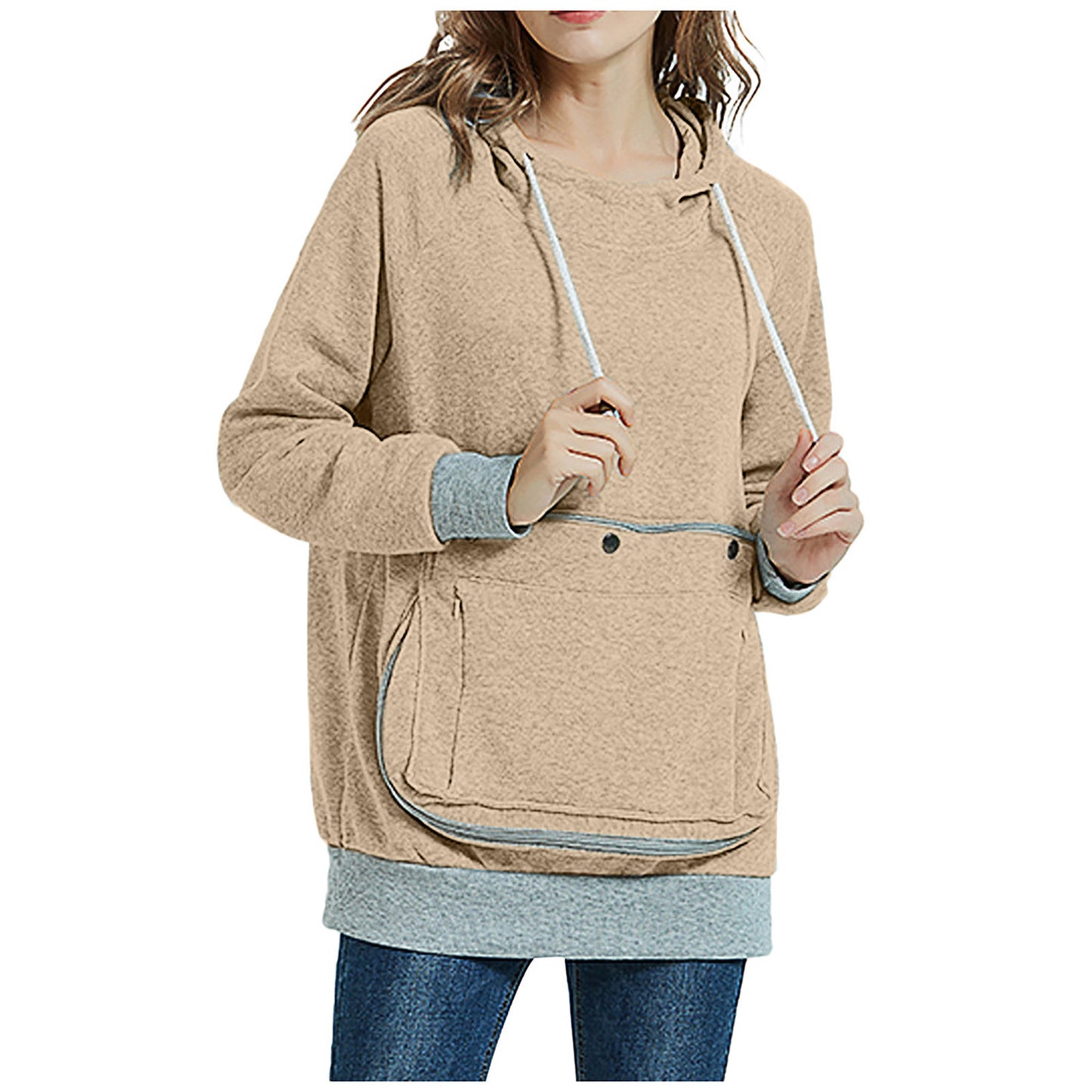 Women's Hooded For Pullover And Fleece Loose Sweaters