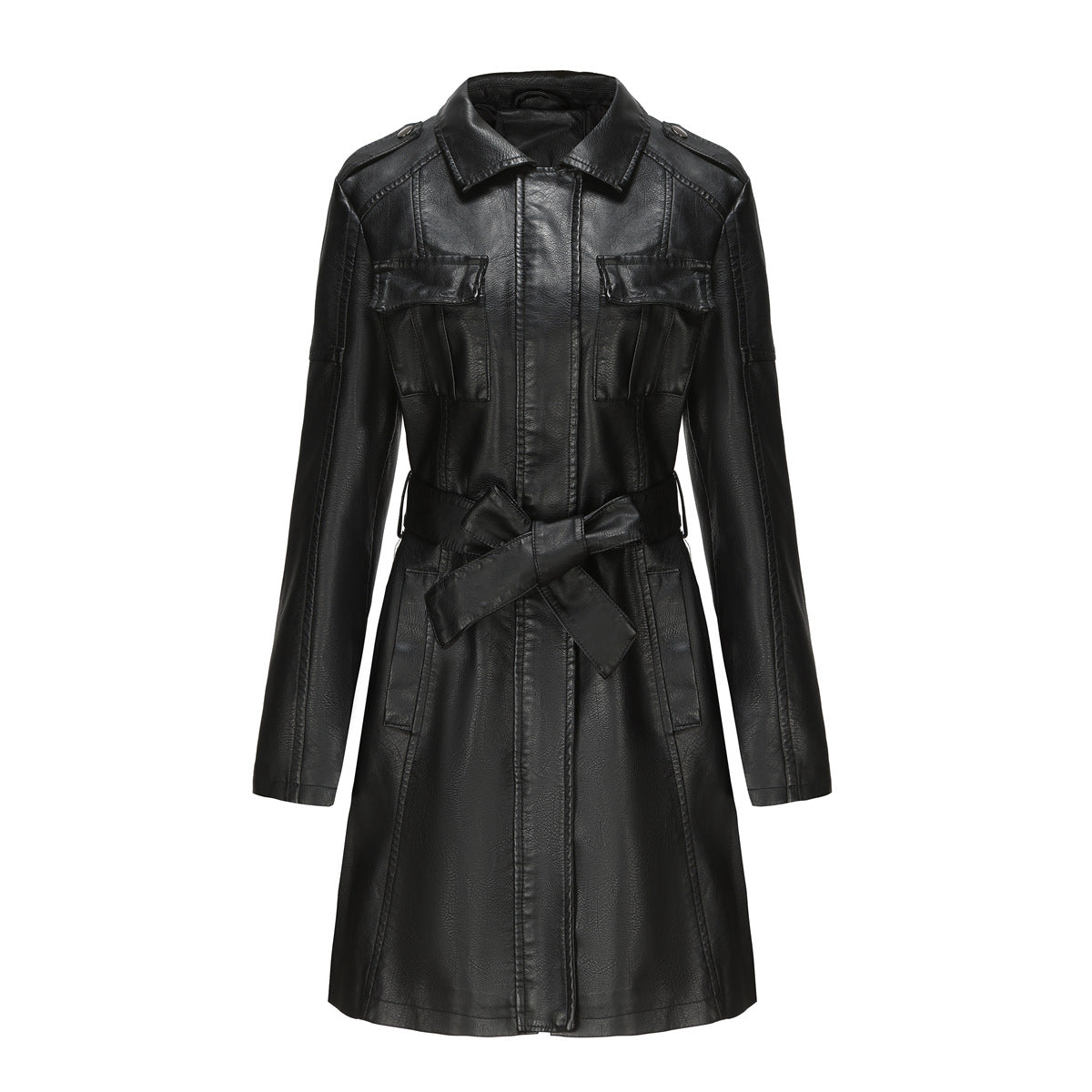 Women's Including Belt Long Sleeve Wind Fashion Jackets