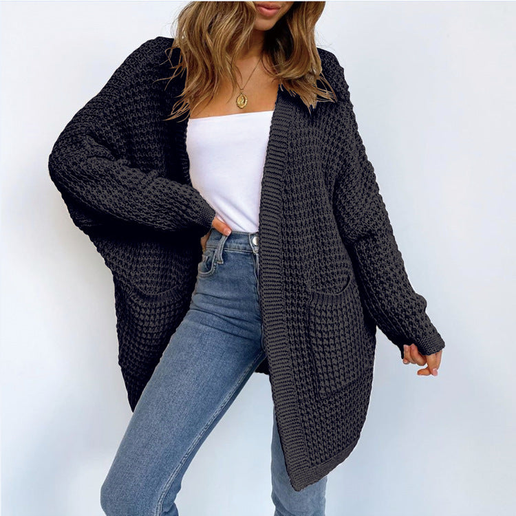 Women's Knitted Loose Woven Large Long Coats