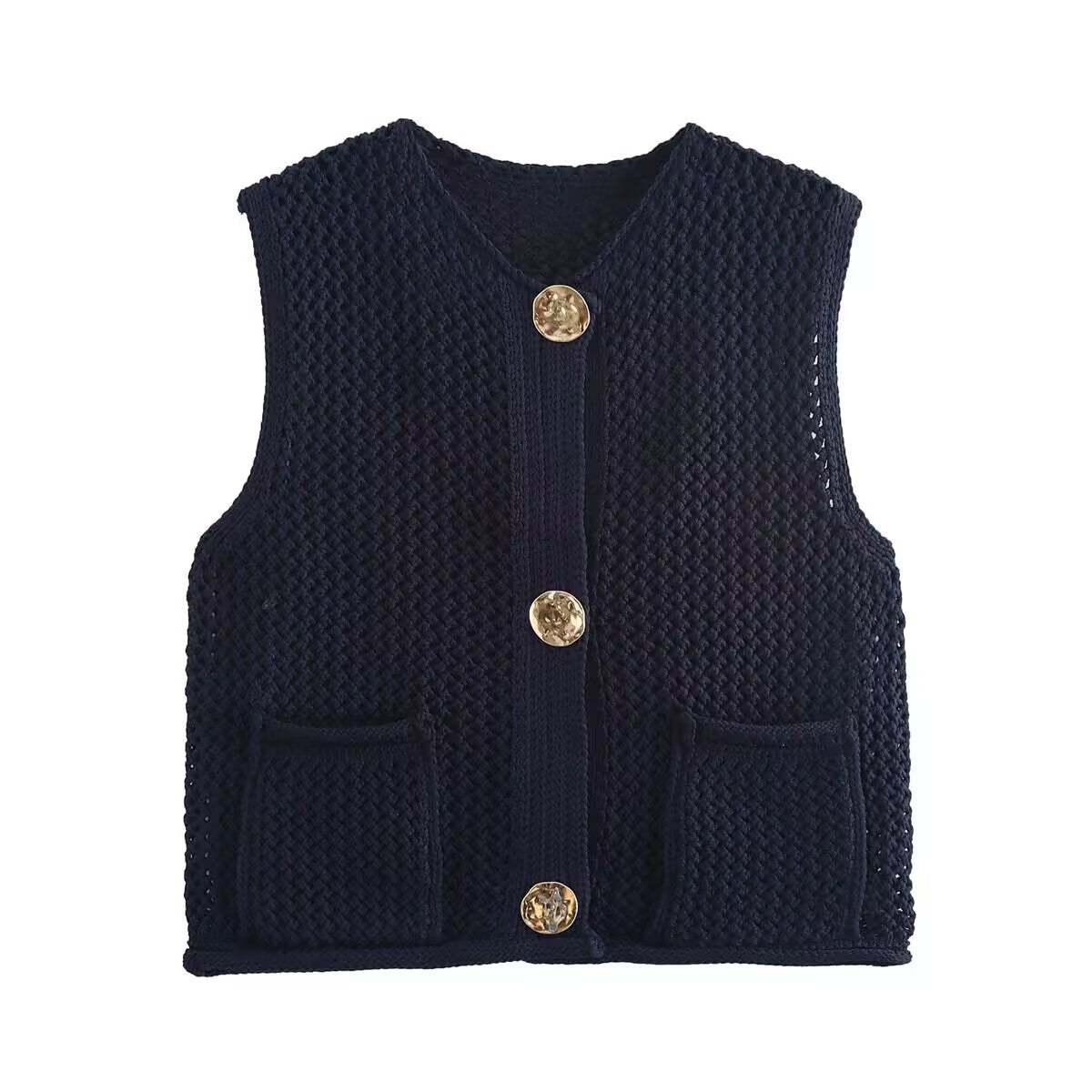 Women's Street Fashion Casual Thick Needle Vests