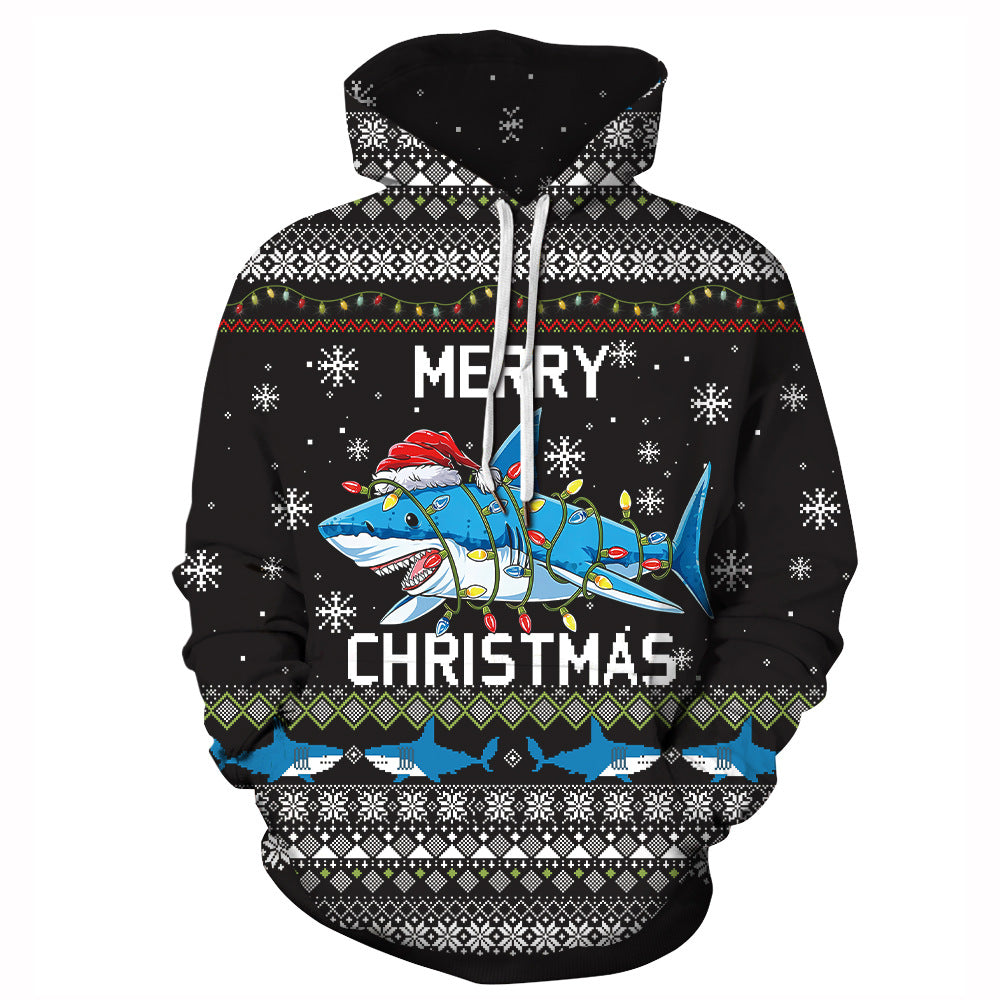 Women's & Men's & Autumn Digital Printed Christmas And Loose Couple Sweaters