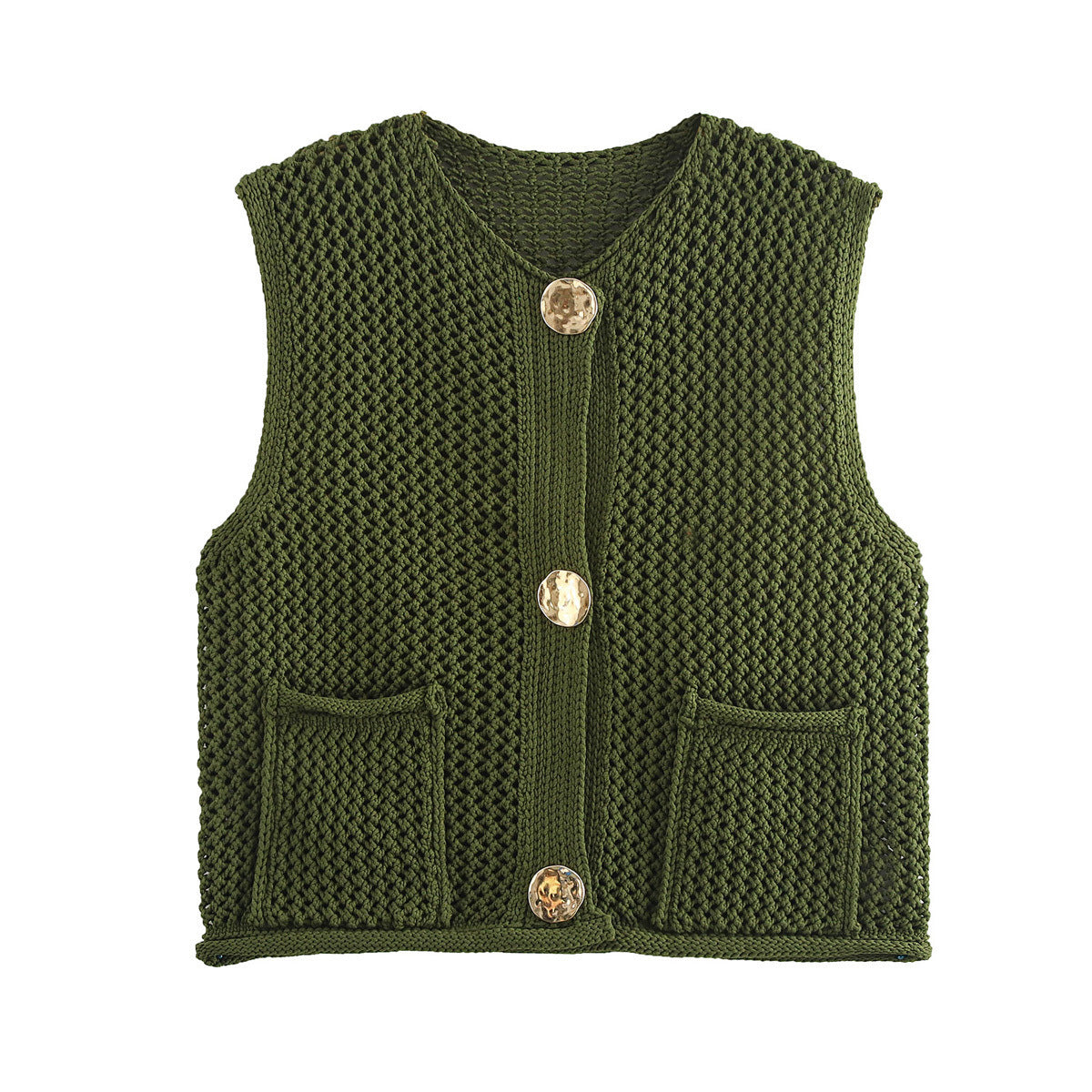 Women's Street Fashion Casual Thick Needle Vests