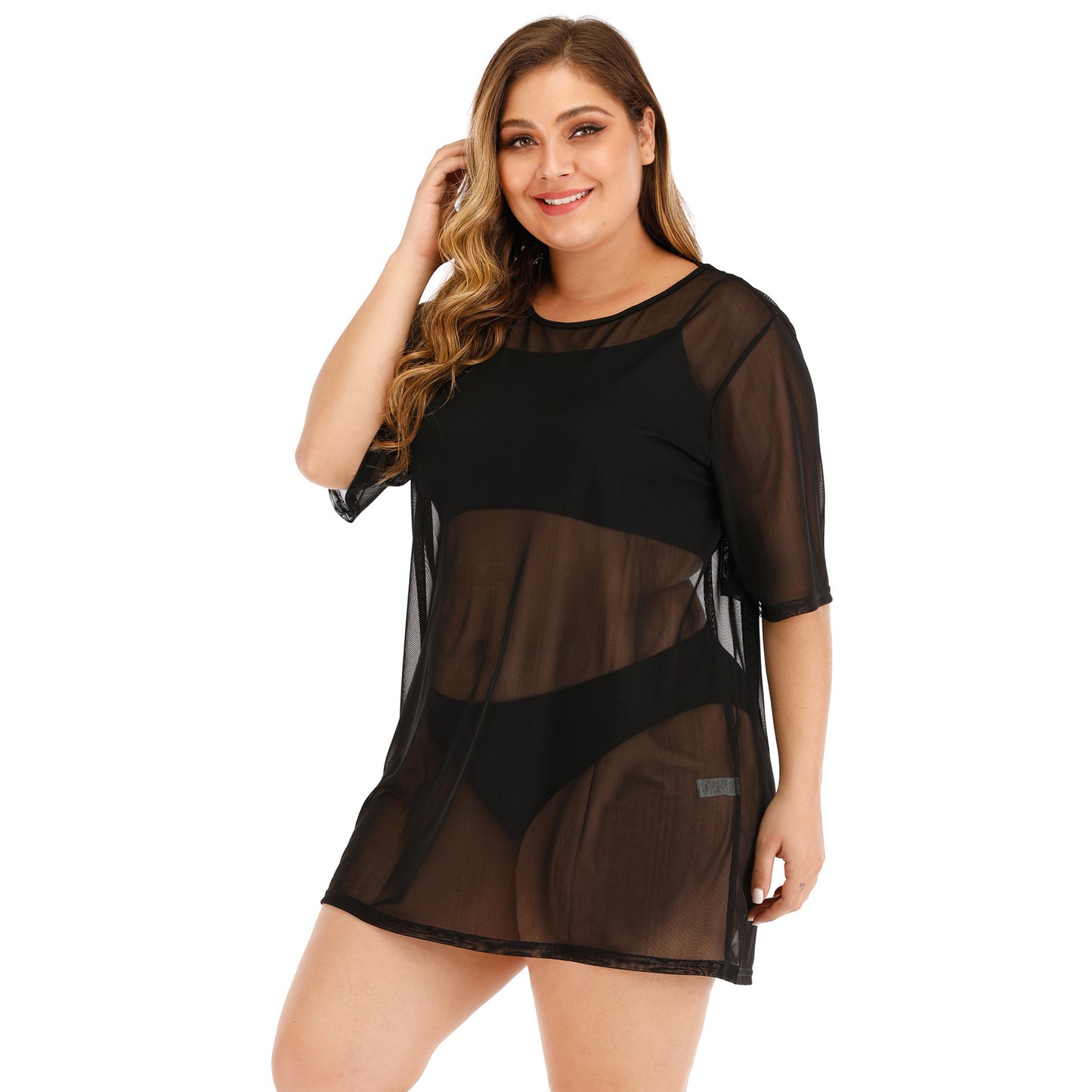 Women's Sexy Mesh Beach Dress Bikini Cover Plus Size