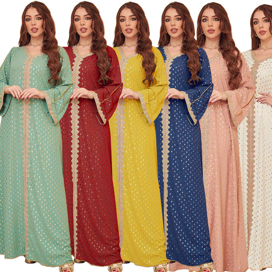 Women's Stylish Innovative Autumn Muslim Gown Clothing